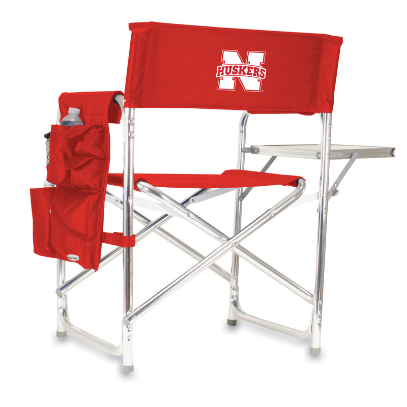 Chaise de réalisateur pliante Sports, Rouge, Cornhuskers de l'Université du Nebraska