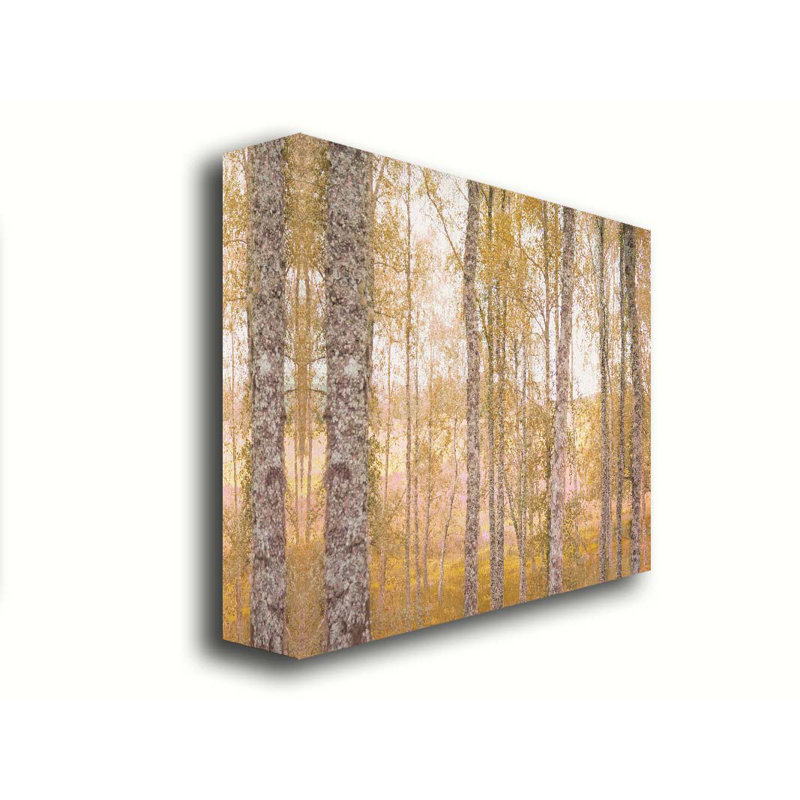 «Trees devant Highlands» par Hal Halli. Estampe numérique, H 40 po x l 60 po, Toile tendue, Ne s’applique pas