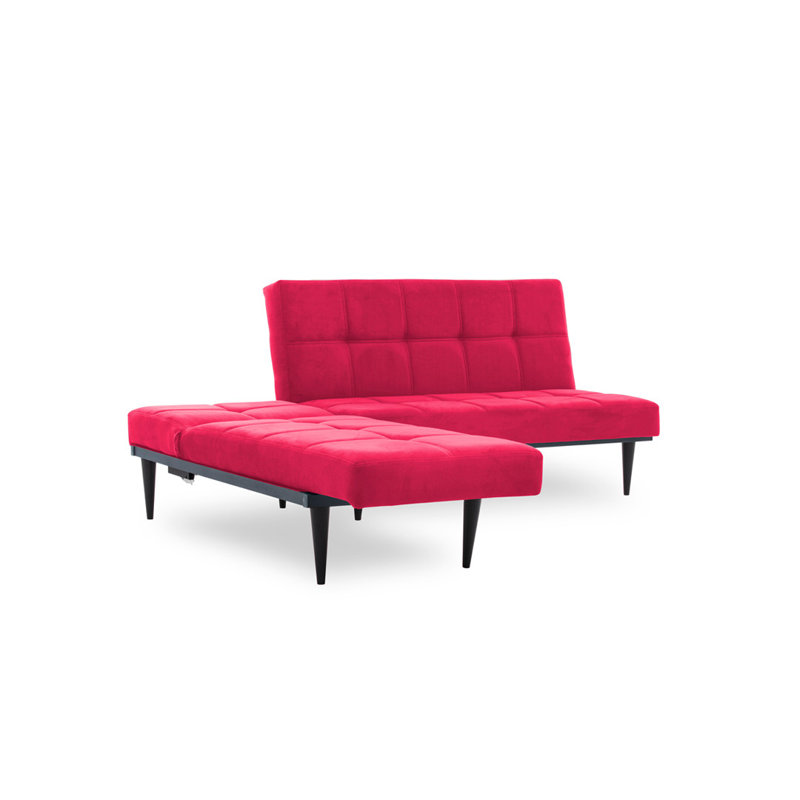 Canapé modulaire 2 pièces Breac, 100% polyester fuchsia, H 16,1 po x l 84,3 po x P 74,8 po