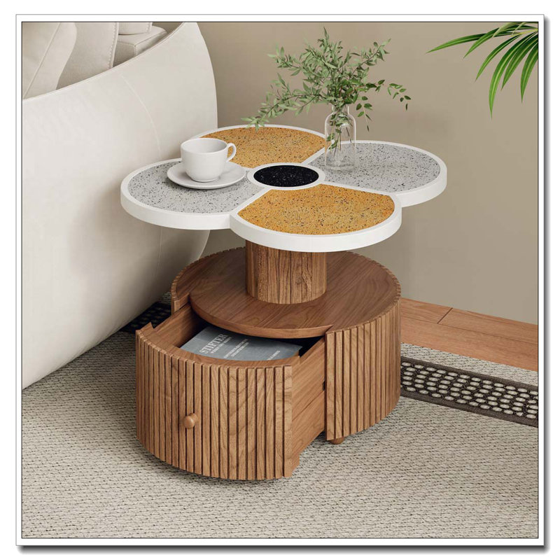 Table d'appoint pour le salon, la chambre à coucher et les petits espaces - Table d'appoint décorative en bois