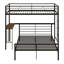 Lit superposé en métal avec bureau, échelle-1749184316