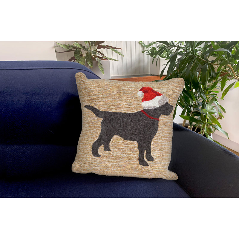 Christmas Dog Outdoor Square Pillow Cover & Insert