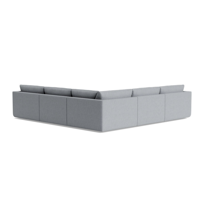 Eva Modular Sectional, Performance Weave - Zinc
