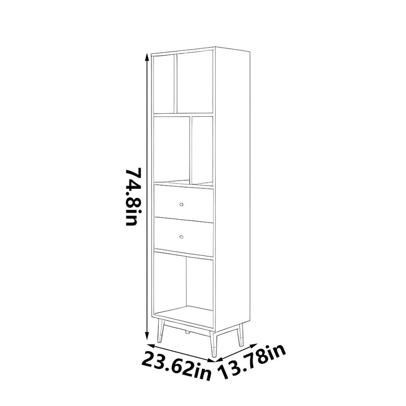 Nordic style home bookcase
