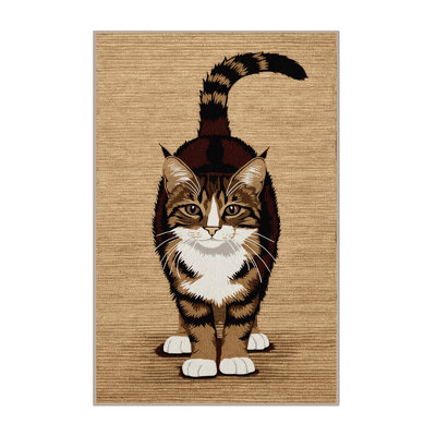 Washable Mekong Bobtail Cats Area Rug
