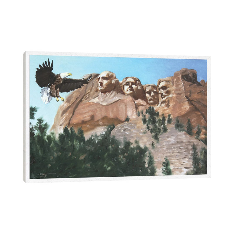 Bald Eagle At Mount Rushmore by D. "Rusty" Rust - Gallery-Wrapped Canvas Giclée on Canvas, 66.04 cm H x 45.72 cm W
