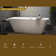 Acrylic Bathtub,Square,Chrome Drain, Linear Design Overflow, Easy to Install,Cupc Certified