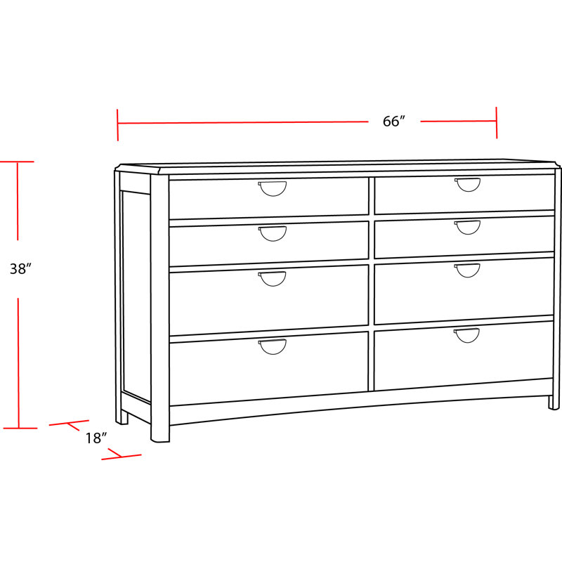Pula 8 Drawer Dresser