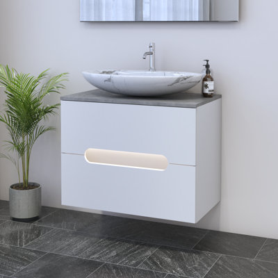 Meuble-lavabo simple 31,5 po avec plateau Kashden