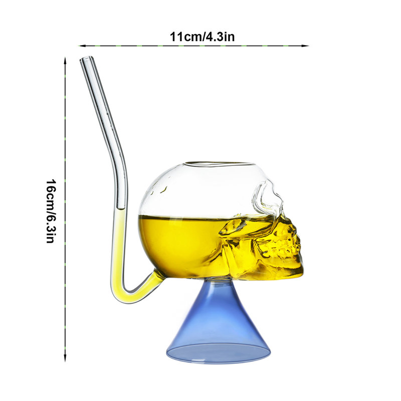 Verre à vin 10 oz. Cassity Vampire, Transparent / bleu