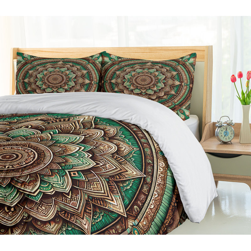 Green Duvet Cover, Queen Duvet Cover + 2 Standard Shams