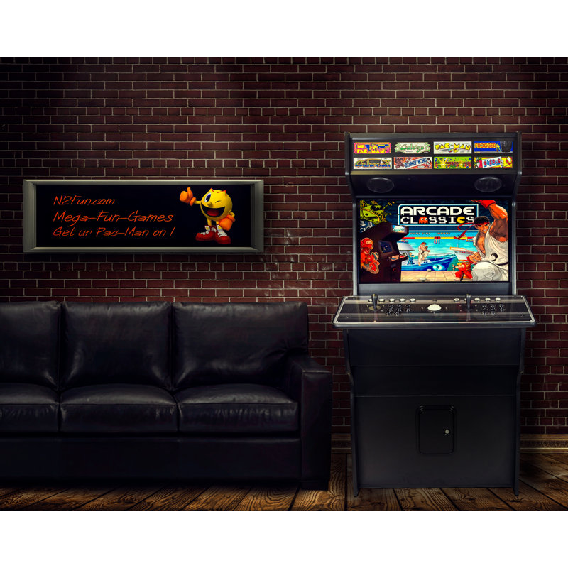 N2fun Mame/Hyperspin 4 Player Plug-in Full Size Arcade Machine with 31000 Games Included