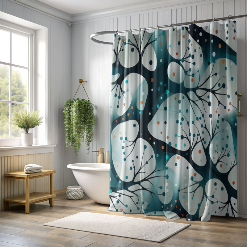 Diverse Forms - Premium Shower Curtain, 74"H x 71"W