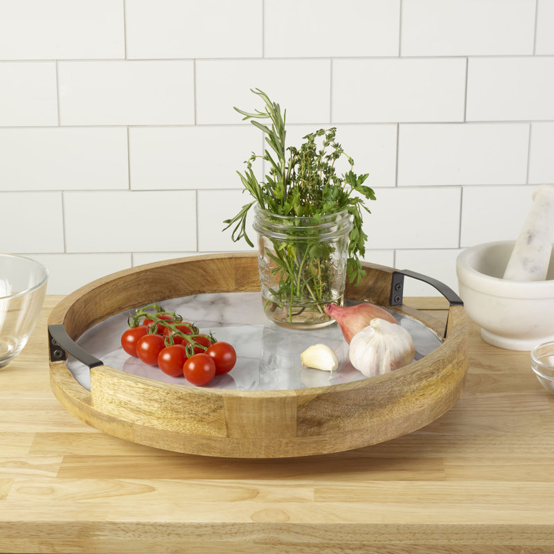 Gourmet Basics by Mikasa Marble Lazy Susan