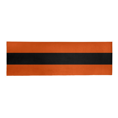 Tapis orange/noir à tissé plat Baltimore