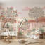 Décoration murale pastel désert paysage floral botanique amovible oiseaux-331447875-331447879
