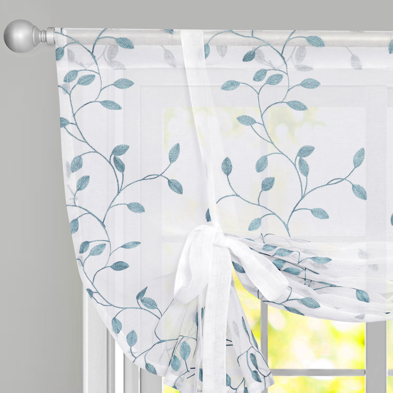 Rod Pocket Sheer Window Valance, Green