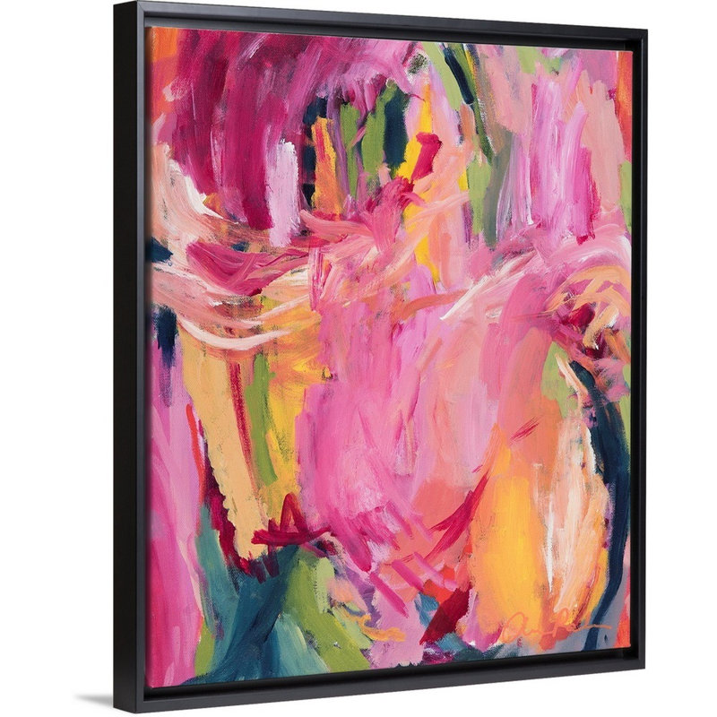 « Girly » par Amira Rahim, reproduction d’art sur toile, H 32 po x l 26 po x P 1,75 po, Toile avec cadre noir