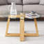 Table basse ronde de 31,5 po avec plateau en verre trempé