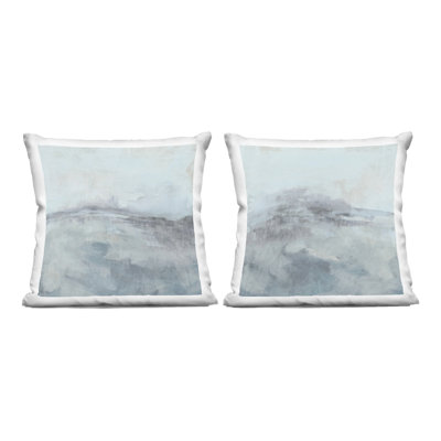 Ensemble de 2 coussins décoratifs imprimés Misty Horizon View par June Erica Vess