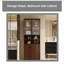 Armoire de rangement de salle de bain moderne en aluminium nid d'abeille de style Mid-Century 35,43 po, finition brun chaud-59193616