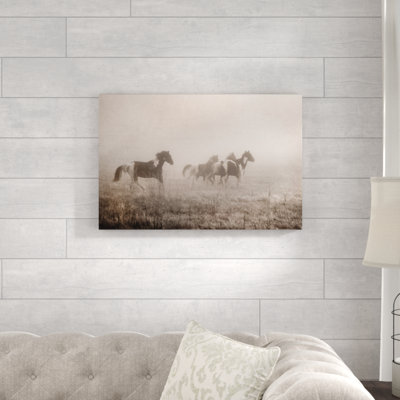 Paint Horses On The Run by Debra Van Swearingen - Wrapped Canvas Print
