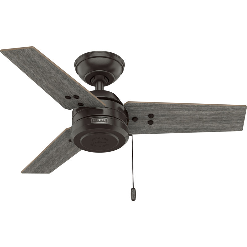 Hunter 36 inch Cassius Damp Rated Ceiling Fan with Pull Chain