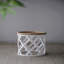 Grande table d'appoint 23 po blanche vieillie