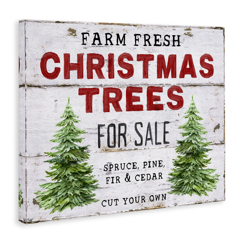 Art mural sur toile, arbres de Noël à vendre par Creatif Belle, H 36 po x l 48 po