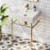 24 In. Ceramic White Rectangular Bathroom Console Sink With Legs And Overflow