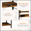 Kitchen Bakers Rack with Power Outlets, USB Chargers, Adjustable Shelves, and Hooks for Modern Storage and Organization