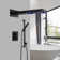 Nola 20 Inch LED Ceiling Mount Digital Shower in Brushed Gold with Elegant Modern Features
