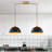 Pendant Lights Kitchen Island, 2-Light Black and Gold Dome Pendant Light Fixtures, Island Lights for Kitchen Farmhouse Dining Room Restaurant-2059713415