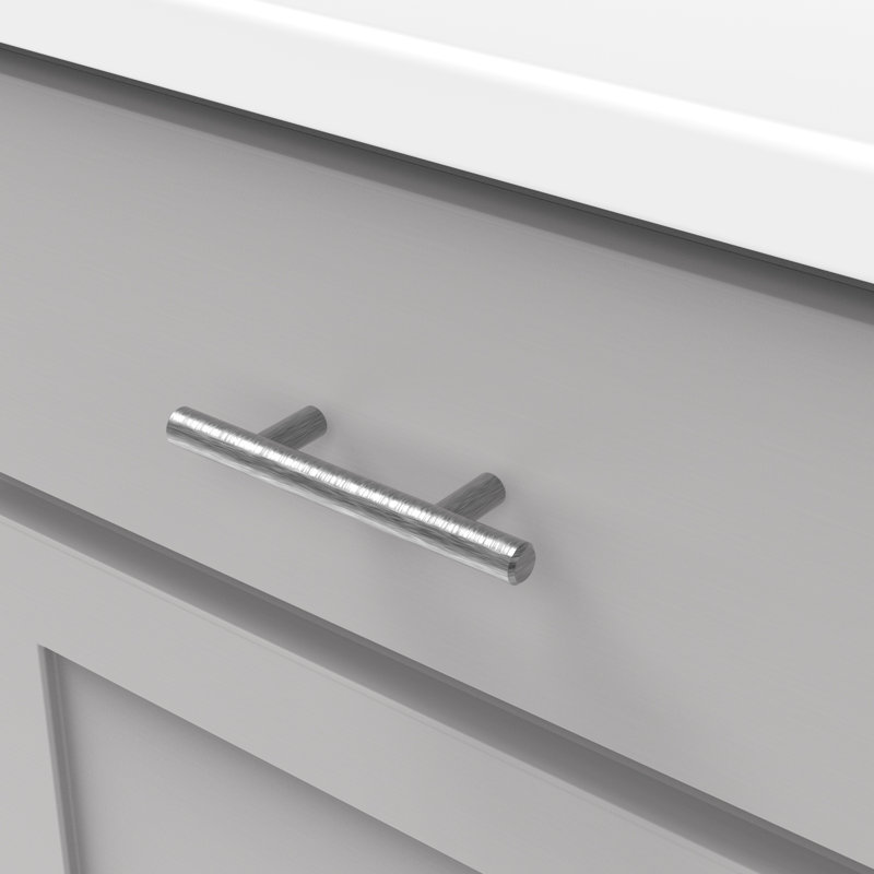 Poignées de bar pour armoires de cuisine, poignées de tiroir à noyau solide pour portes d'armoire, 3 3/4", Chrome chrome