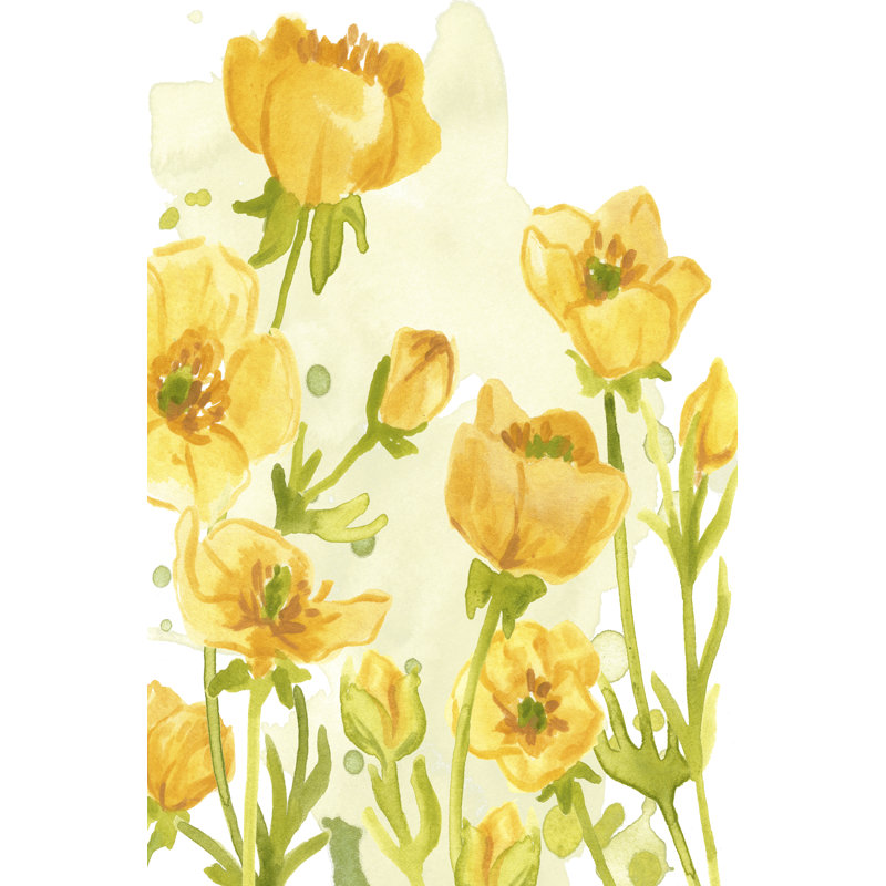 Sunshine Meadow II by June Erica Vess - Painting, 46cm H x 30cm W, Wrapped Canvas