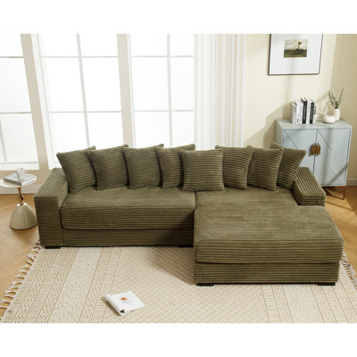 Zinia Upholstered 111'' Sofa & Chaise
