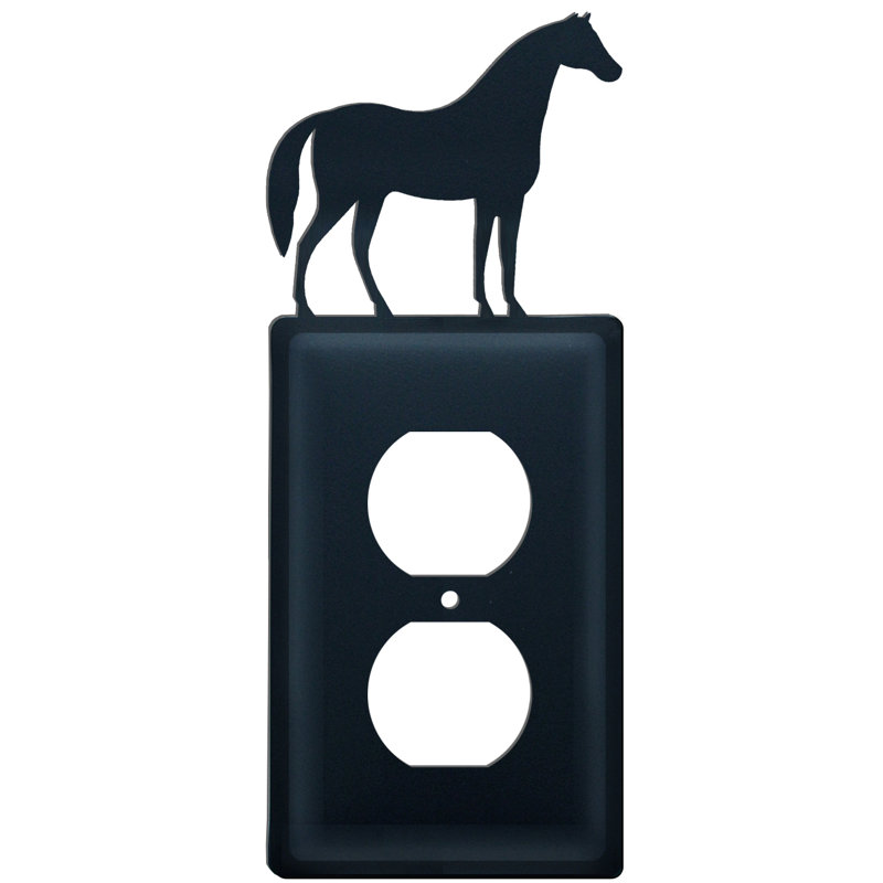 Horse 2-Gang Duplex Outlet Wall Plate