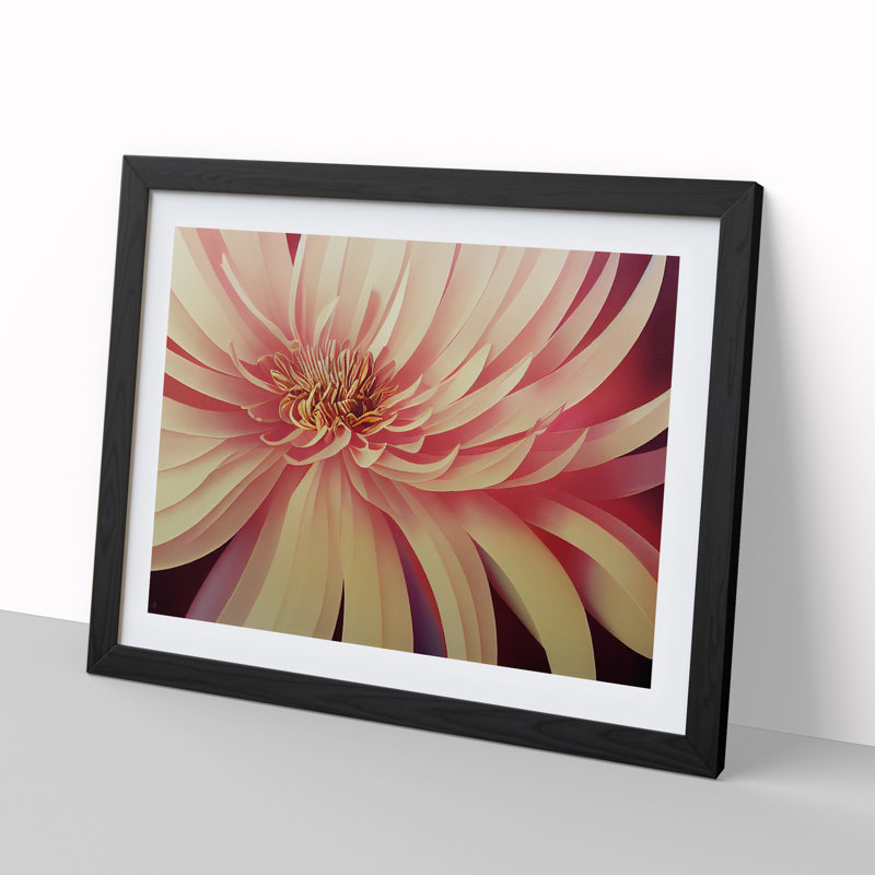 Chrysanthemum Flower Vol.4 - Framed Print, Black Framed, 34cm H x 46cm W x 2cm D