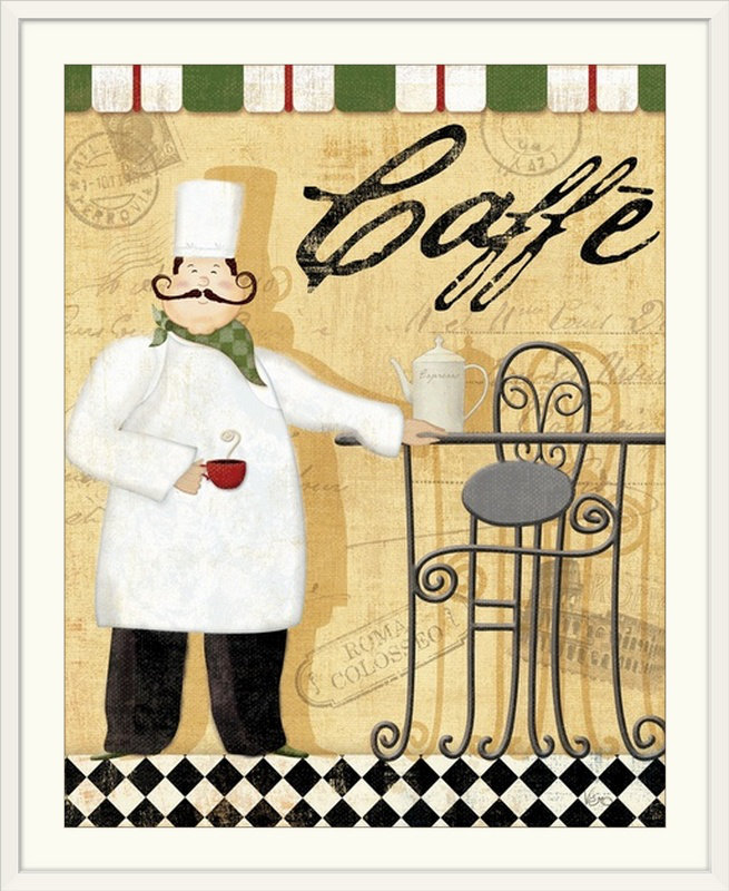 « iii » par veronique charron rétro Chef's Break, H 30 po x l 24 po x P 1,5 po, Toile
