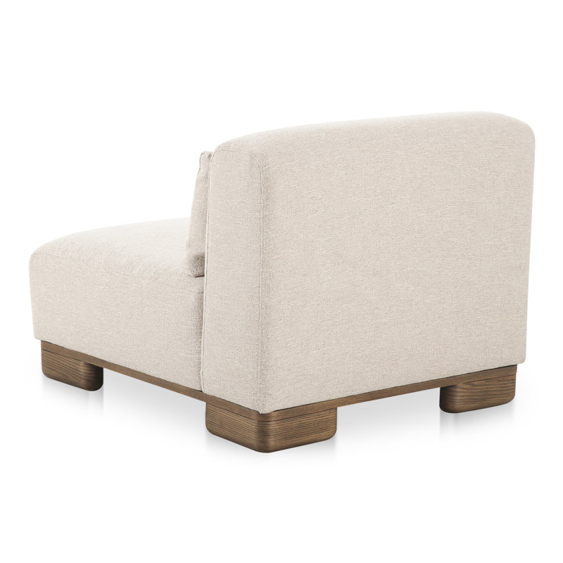 JUNE SLIPPER CHAIR PERFORMANCE FABRIC OATMEAL, Beige 