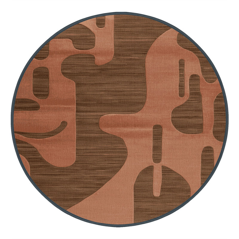 Tapis abstrait lavable à la machine, Rond 7 pi