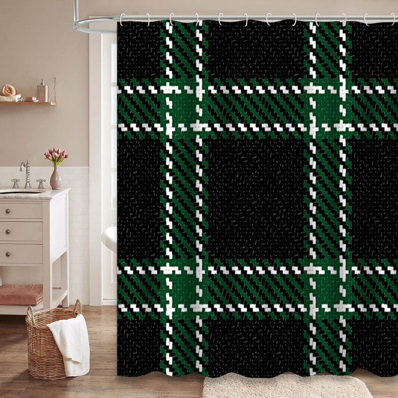 Rideau de douche avec 12 crochets Lumberjack, L 72 po x l 78 po
