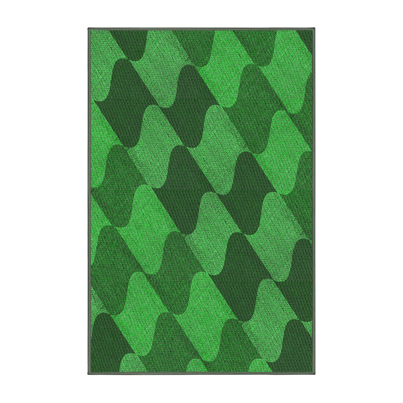 Tapis géométrique vert, Rectangle 6 pi x 9 pi