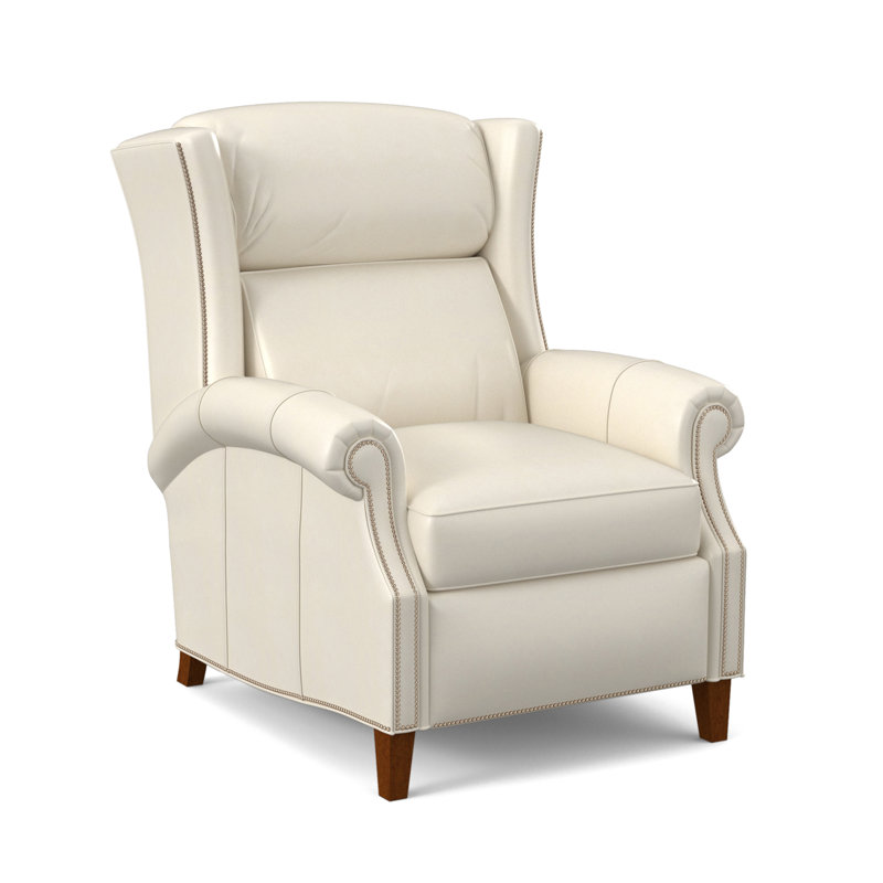 Broderick Recliner, #9 Nickel, Outsider Raven Genuine Leather, New Classiques