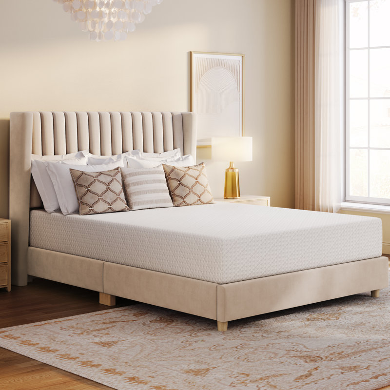 Multi-sized Medium Cooling Gel Memory Foam Mattress with Green Tea Scent, Full, 10"