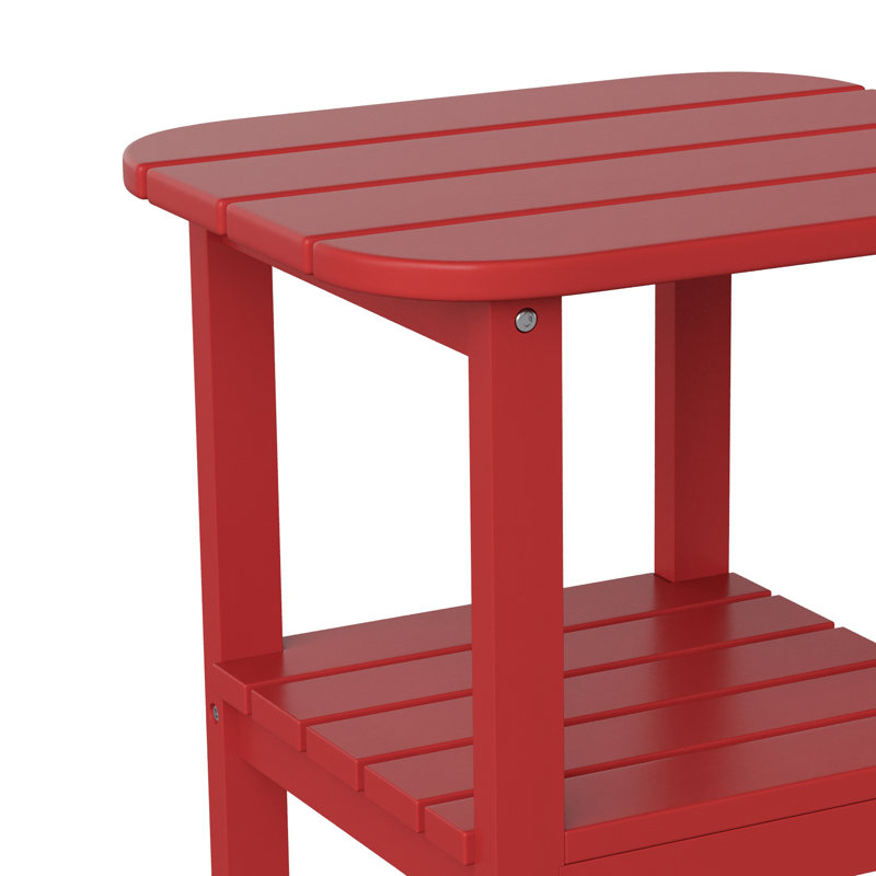 Table d'extérieur Collis 17 L x 17 W Collis, Rouge