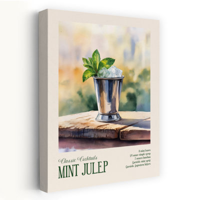 Classic Mint Julep Classic Abstract Summer Landscape Wall Art