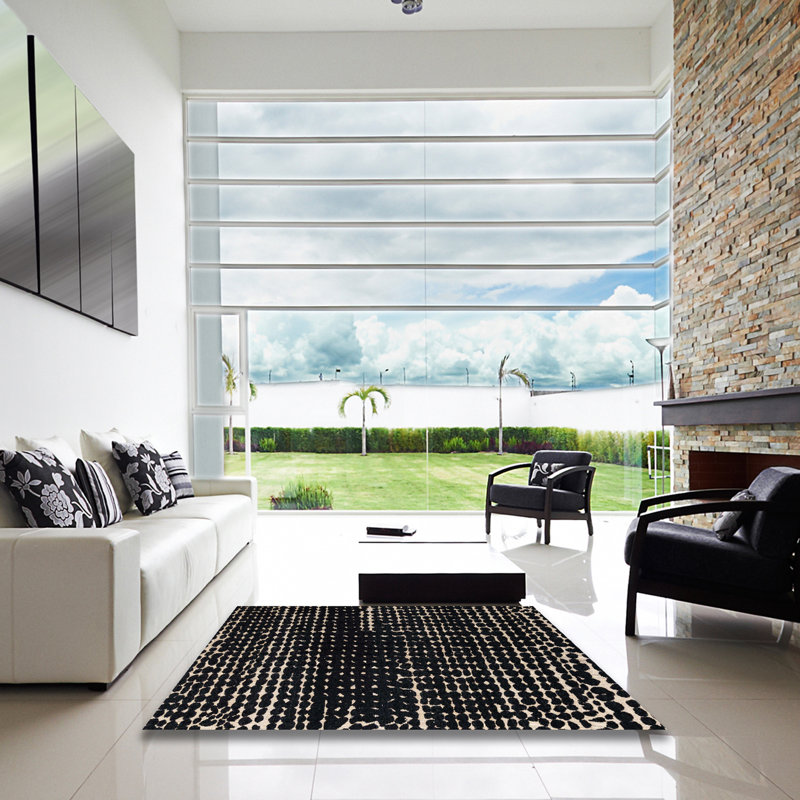 Tapis abstrait moderne 4899, Carré 5 pi