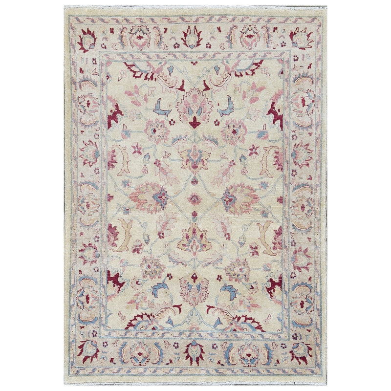 Hand-Knotted High-Quality Beige Area Rug