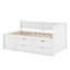 Lit de jour avec tiroirs et tablettes-443369924